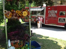 Fresh produce and flowers for sale at Farm Girl's spot in City Park